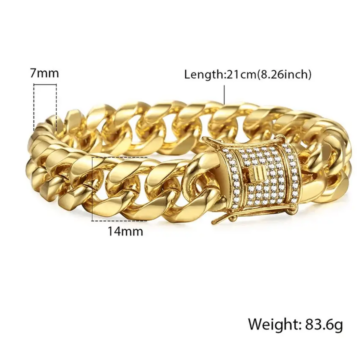 Miami Gold Curb Cuban Bracelet - My Store