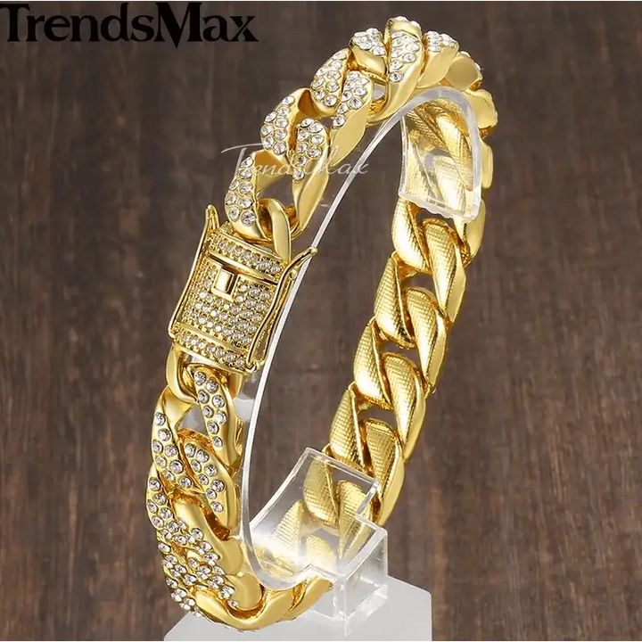 Miami Gold Curb Cuban Bracelet - My Store